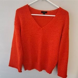 J‎ crew cropped orange sweater size small